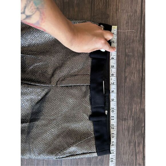 Trina Turk Gold Metallic Pants Pleated Size 2 Disco 70’s Vibes Throwback - Picture 10 of 12